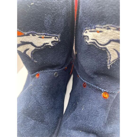 Denver Broncos bedazzled kids winter fuzzy boots size 3 - Picture 5 of 9